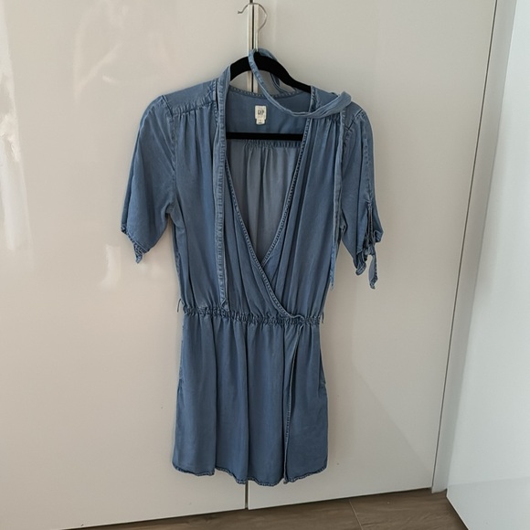 Gap Denim Chambray Wrap Dress - Picture 2 of 3